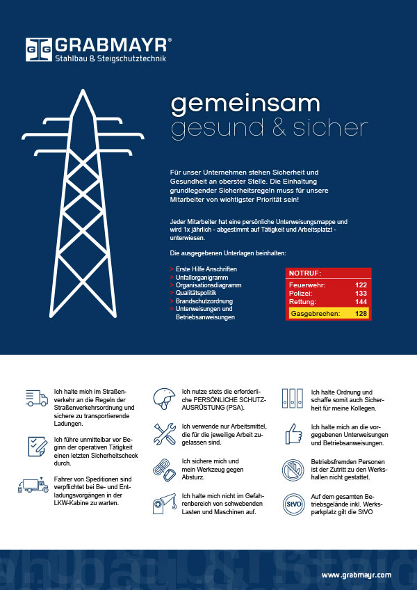 Grabmayr Sicherheitsregeln